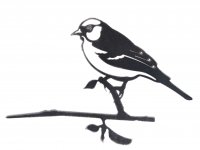 Baumstecker Glücksvogel - Buchfink - Edelrost - 22 cm