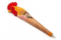 Holzkugelschreiber - Hahn, ca. 20cm