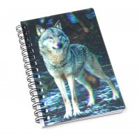 3D Notizbuch - Wolf - klein