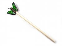 Holzbleistift - grüner Schmetterling